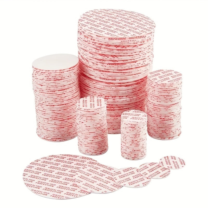 100 Pieces 38mm Self-Adhesive Tamper-Resistant Seal Caps for Jars and Bottles