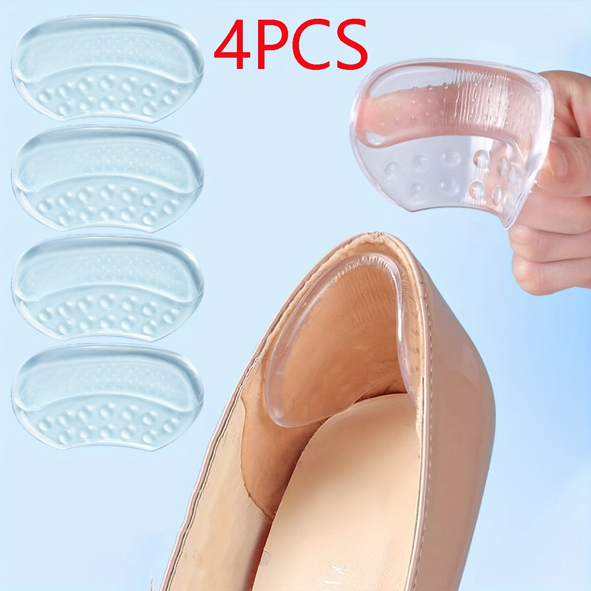 Women's Silicone Heel Grips Cushioned Non-Slip Shoe Comfort Accessories