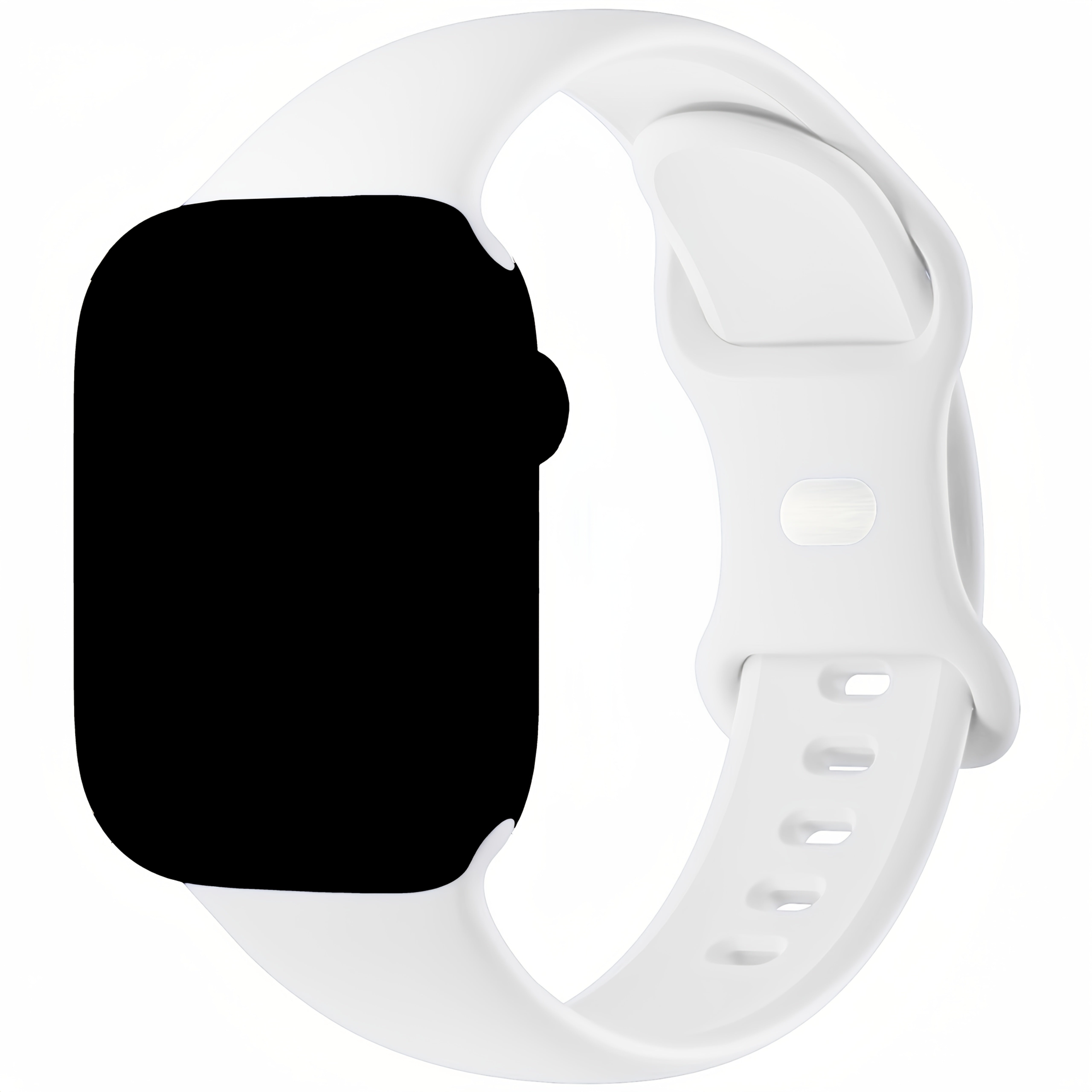 Silicone Waterproof Sport Band for Apple Watch 42mm 44mm 45mm 49mm Compatible with Series SE 1-9 Ultra