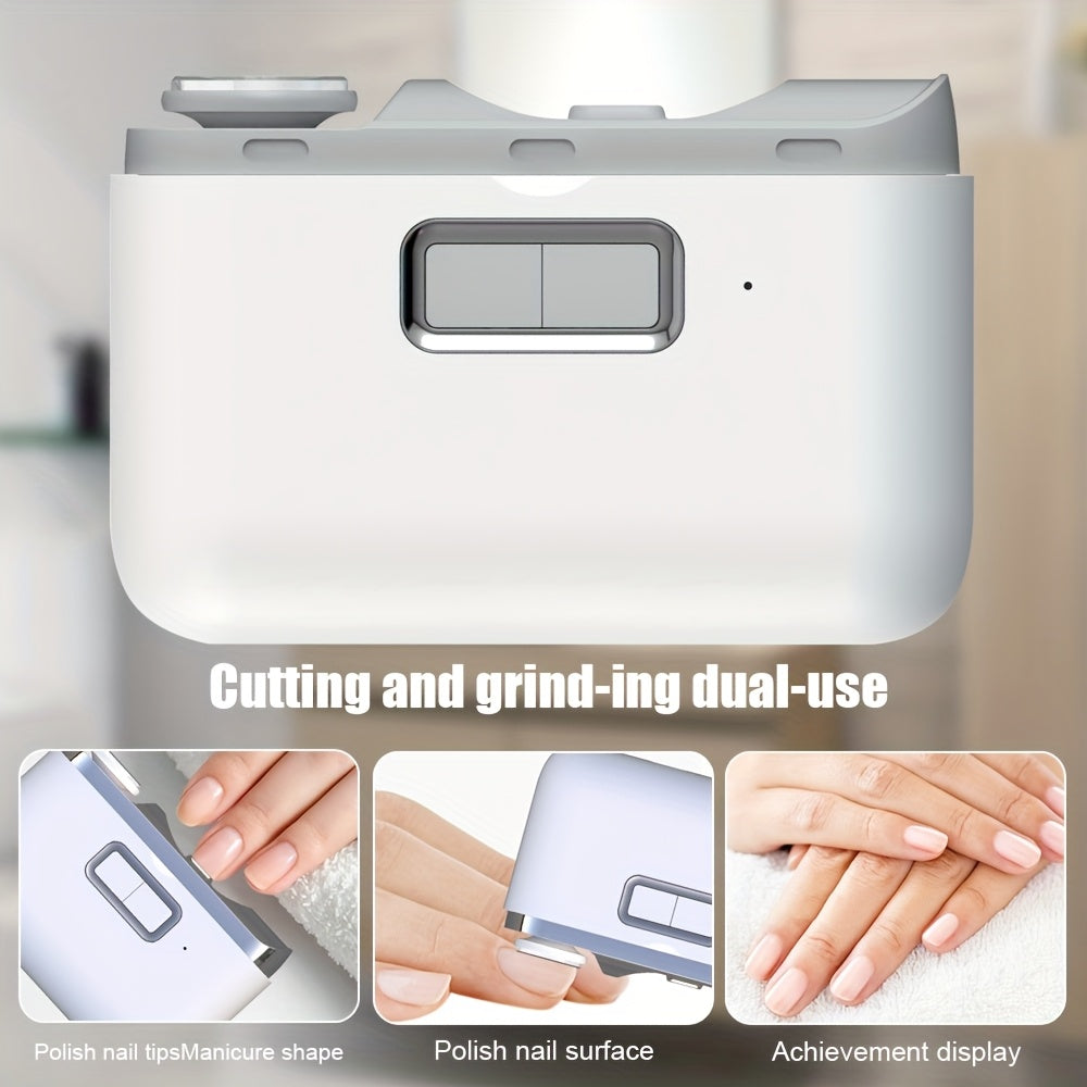 Afeitadora eléctrica de uñas 2 en 1 recargable por USB, dispositivo para manicura y pedicura, cuidado de uñas