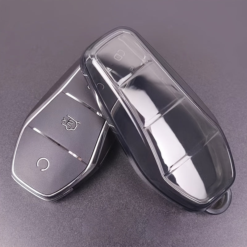 Car Key Cover TPU Protective Case for Sedan SUV Key Fob with Hanging Buckle