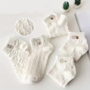 Women's Low Cut Ankle Socks 5 Pairs Textured Breathable Lightweight Knit Fabric