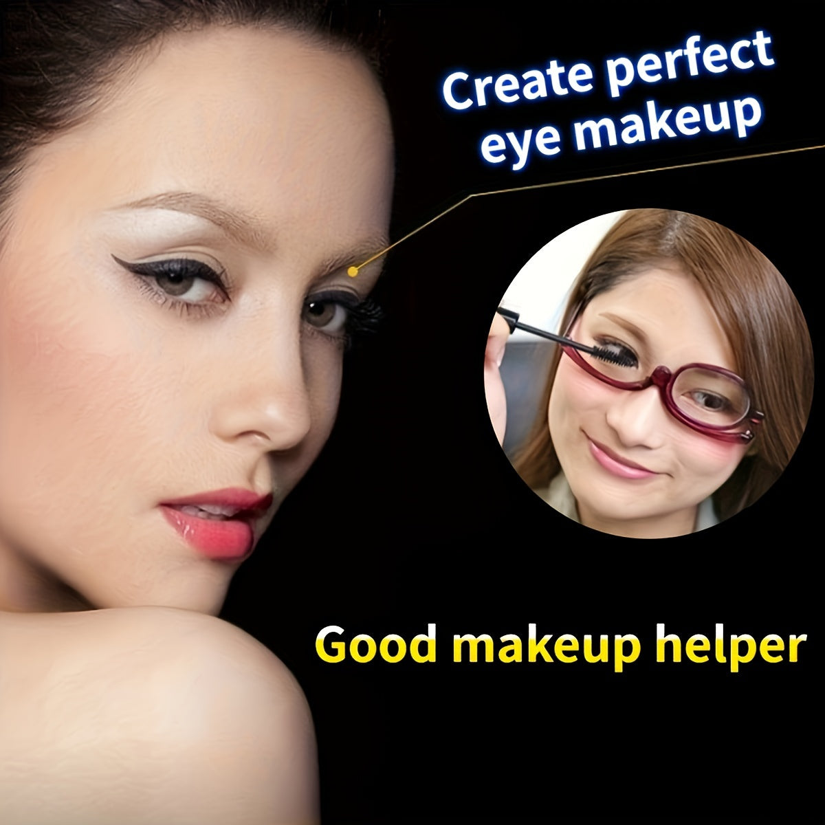 Rotating Magnifying Makeup Reading Glasses for Presbyopia +1.0 to +4.0