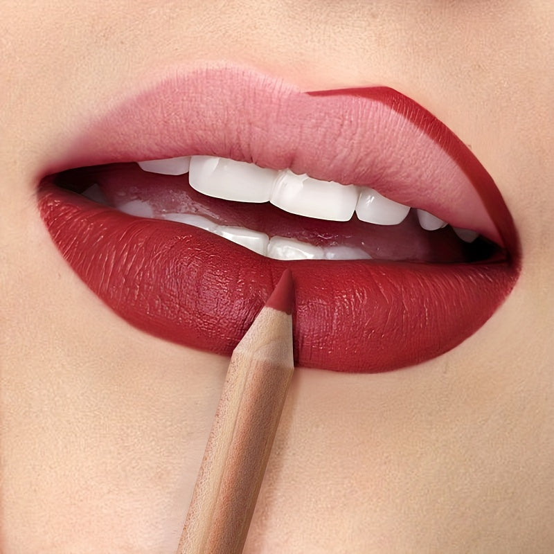 Set de perfiladores de labios mate impermeables para mujer, 24 colores, lápiz de labios de larga duración