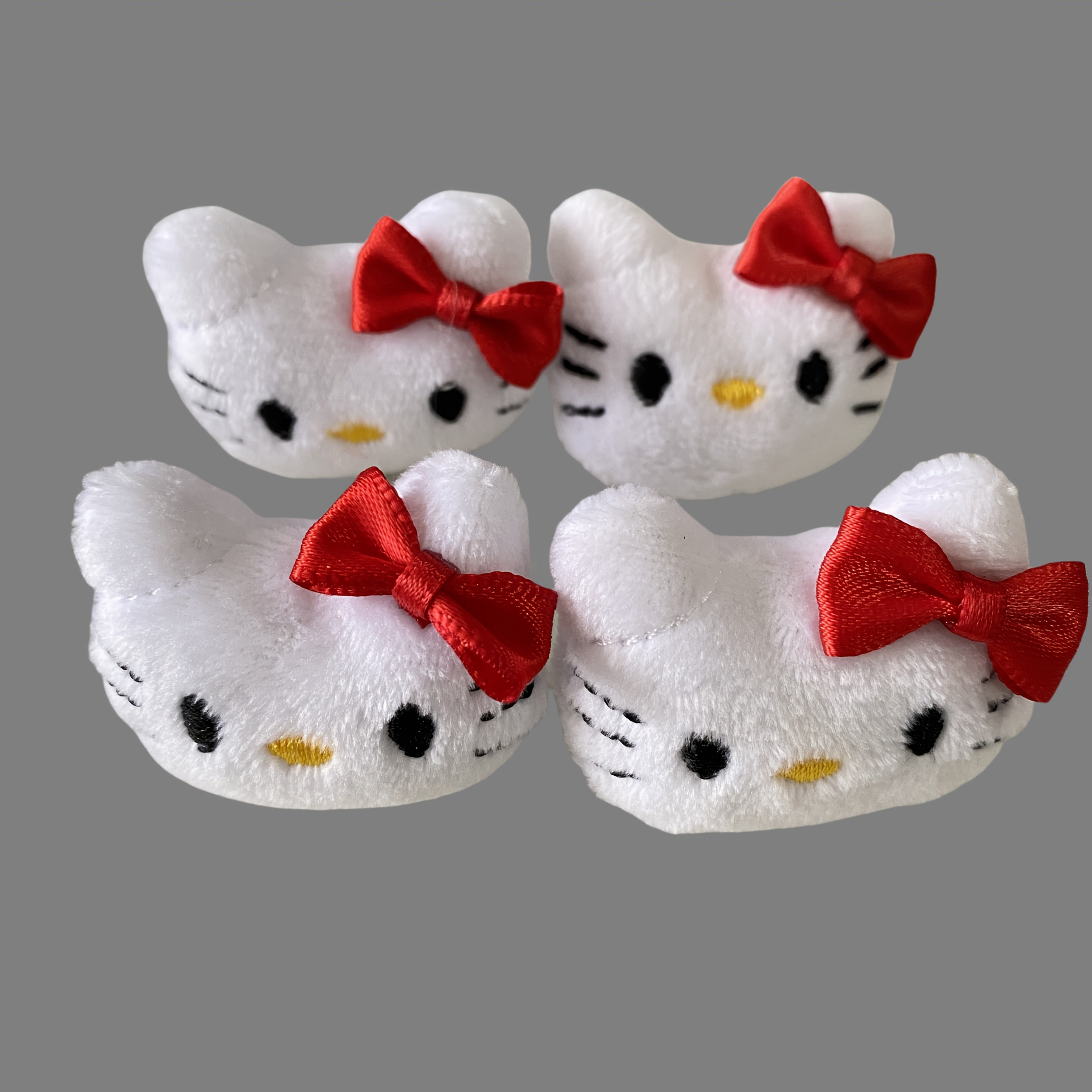 Kids Plush Shoe Laces 2/4pcs 3D Hello Kitty Sneakers Decorative
