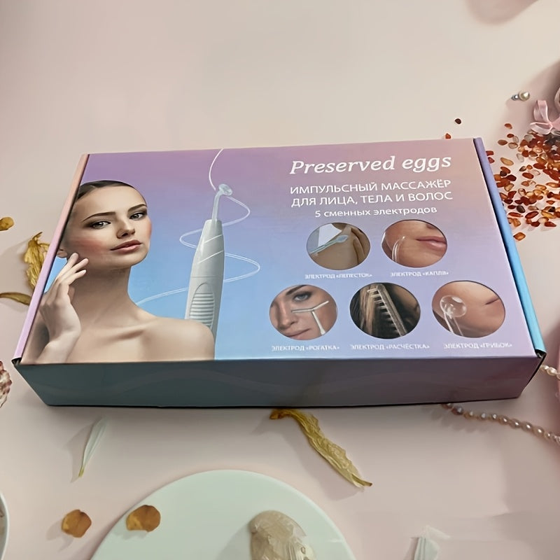 Uyda foydalanish uchun yuqori chastotali yuz tayoqchasi bilan portativ akne olib tashlash go'zallik to'plami