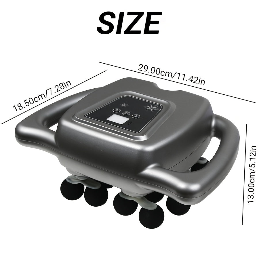 Portable Brown Deep Tissue Massage Gun with 16 Heads 9 Modes 99 Intensity Levels