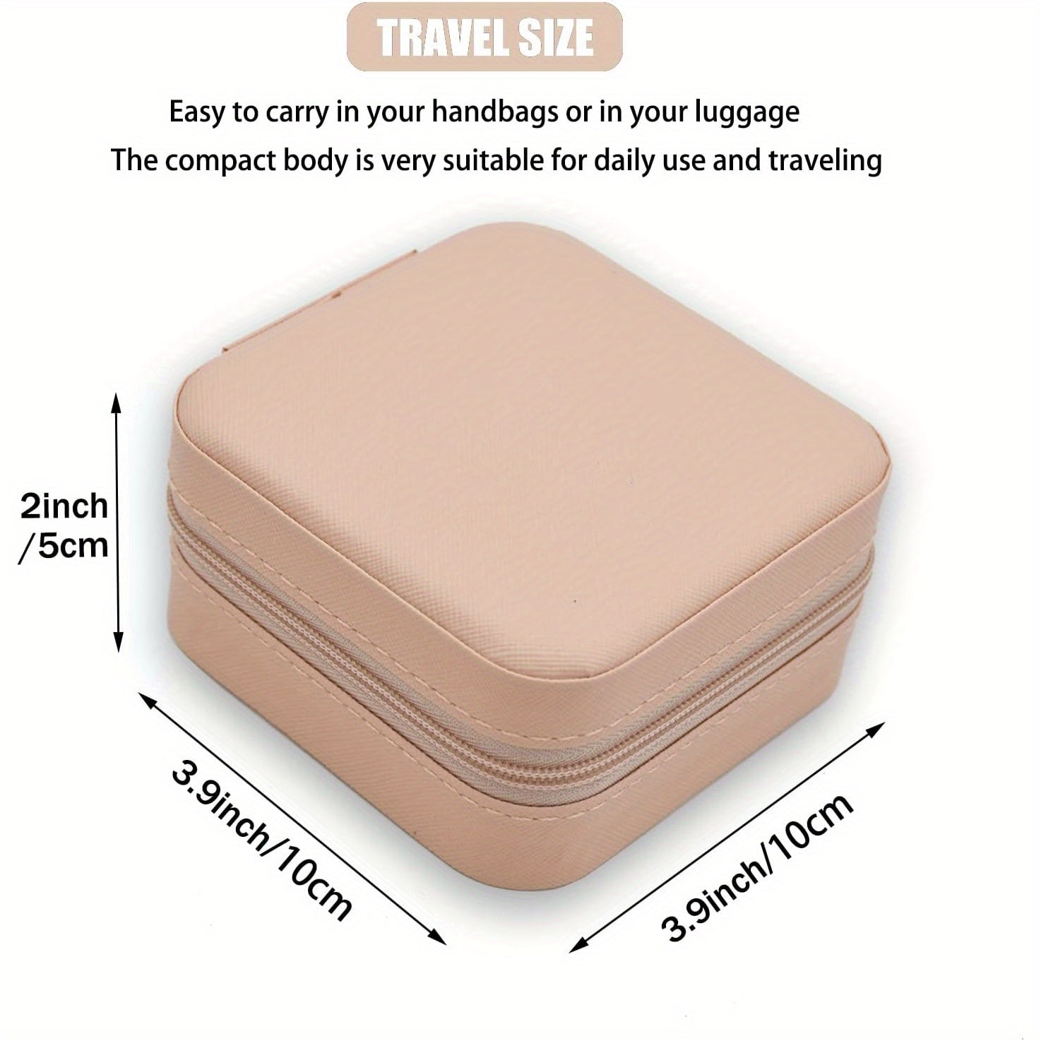 Pequeño organizador de viaje para joyas para anillos, pendientes y collares con compartimentos