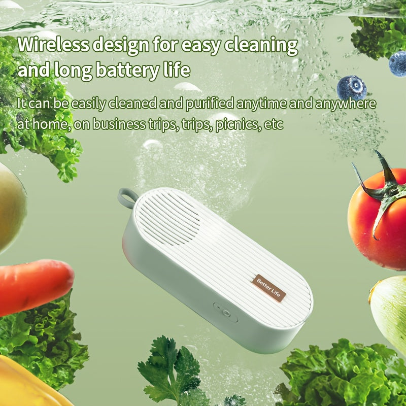 Máquina portátil de lavado de frutas y verduras recargable por USB eliminador de pesticidas diseño compacto