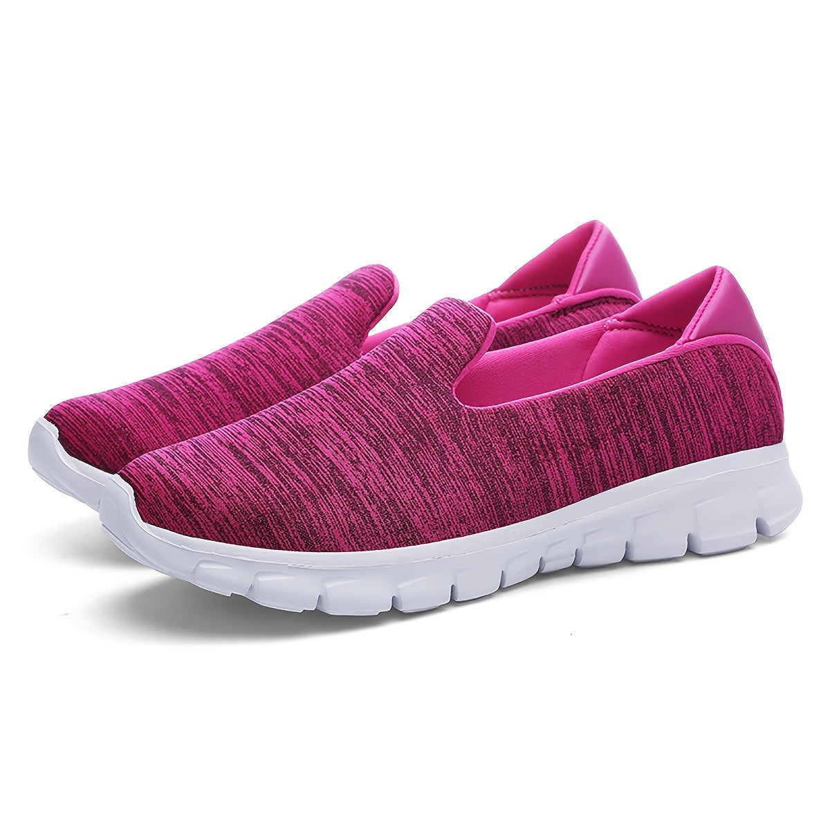 Lightweight Breathable Slip-On Sneakers for Women with Stripes and Low Top Design