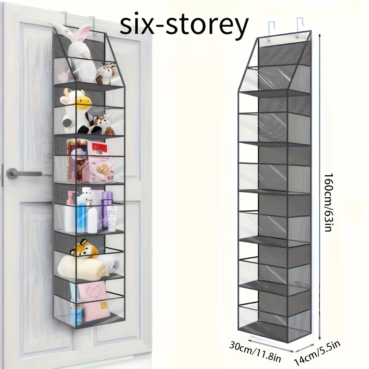 Fabric Hanging Storage Pocket for Home and Dormitory Door Organizer