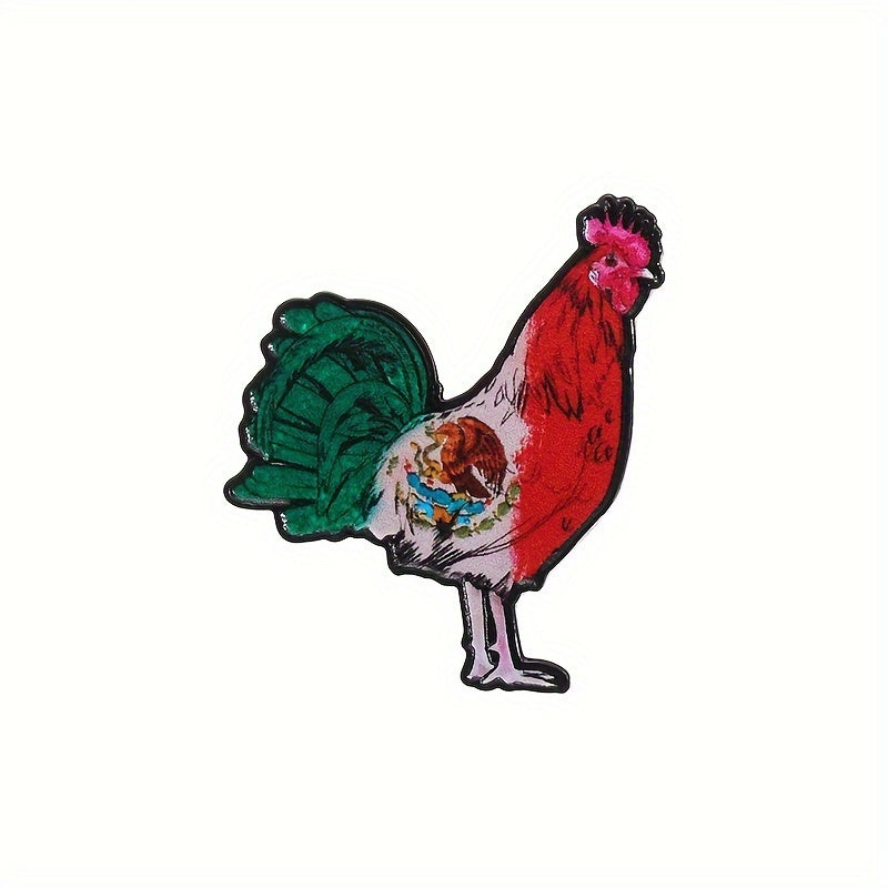 Metal Baseball Cap Pin Set with Mexican Eagle Skull and Chicken Patterns for Hat Decoration