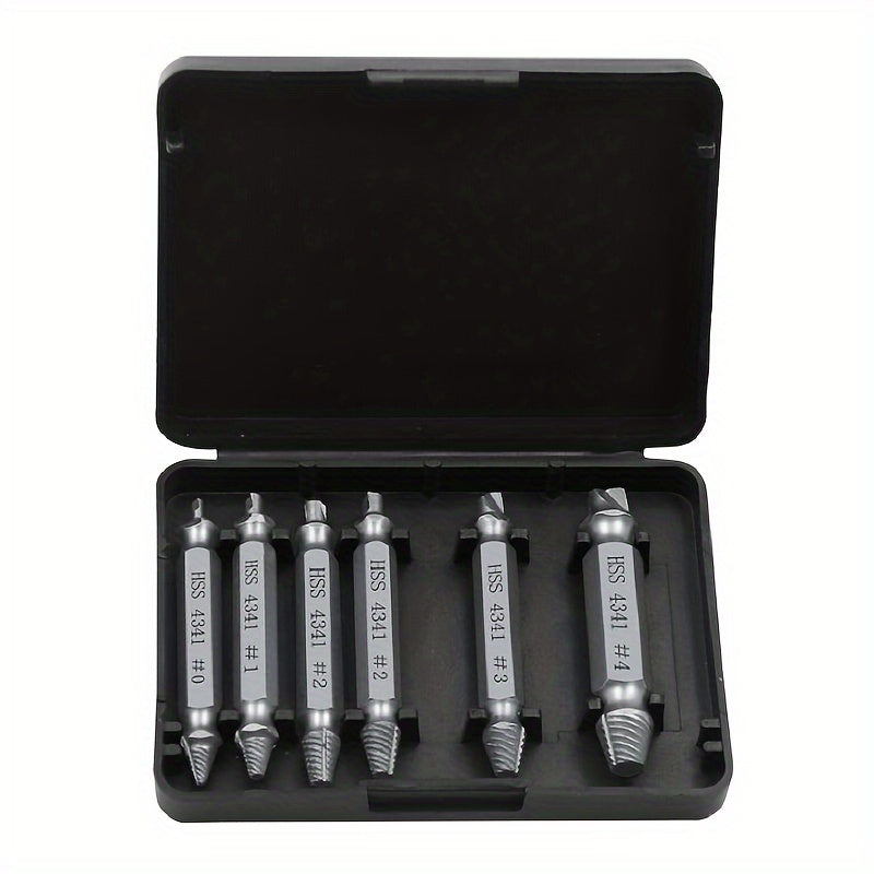 6pcs Damaged Screw Extractor Bit Set with Storage Box