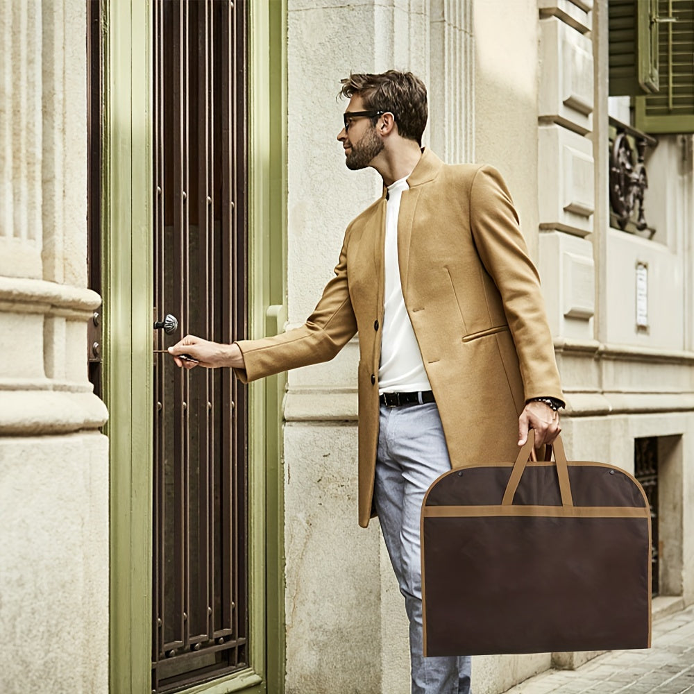 Yopiq zipli mato saqlash sumkasi, portativ, yig‘iladigan, changga qarshi kiyimlar tashkilotchisi