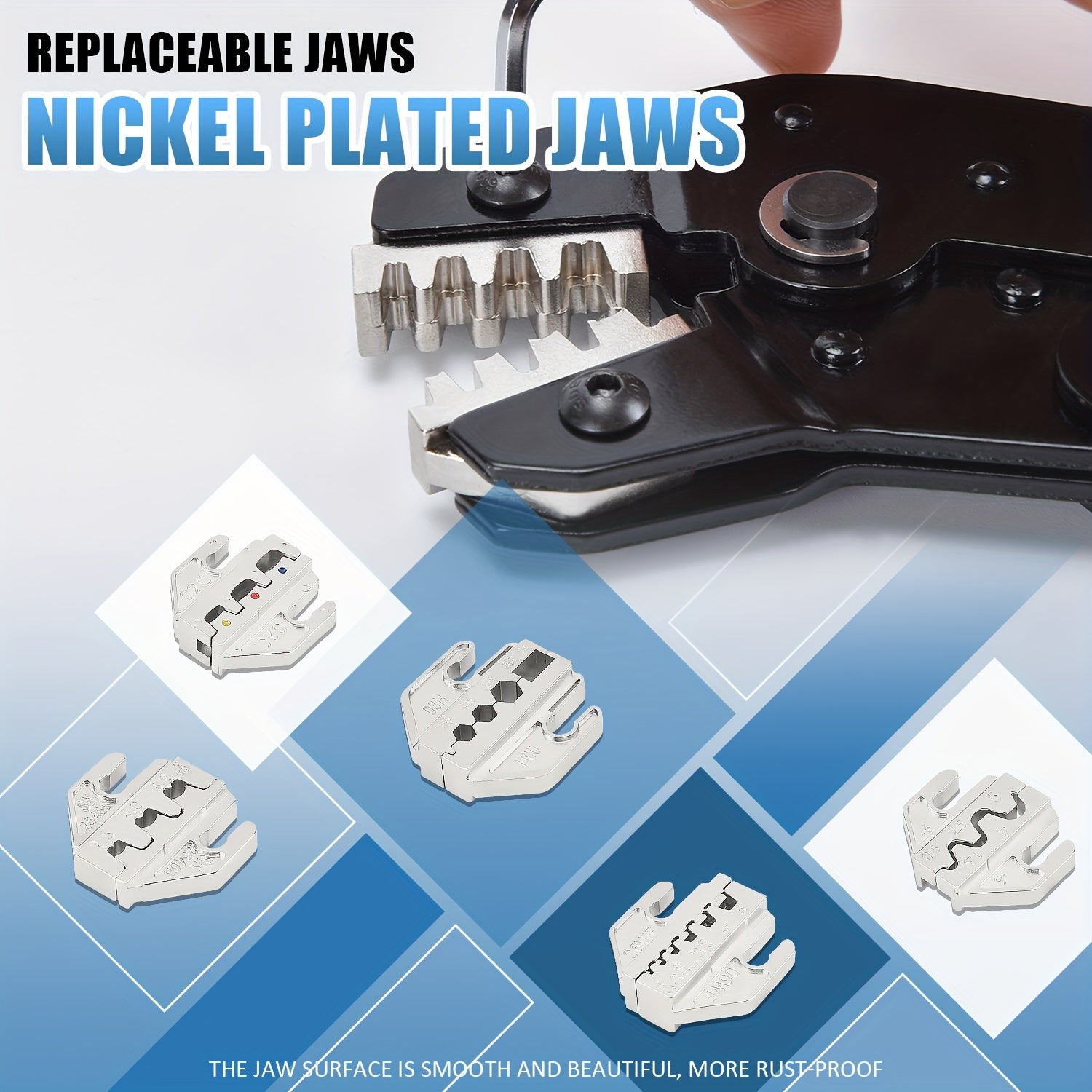 6-in-1 Crimping Pliers Set for Electrical Terminals Insulated Non-Insulated Dupont