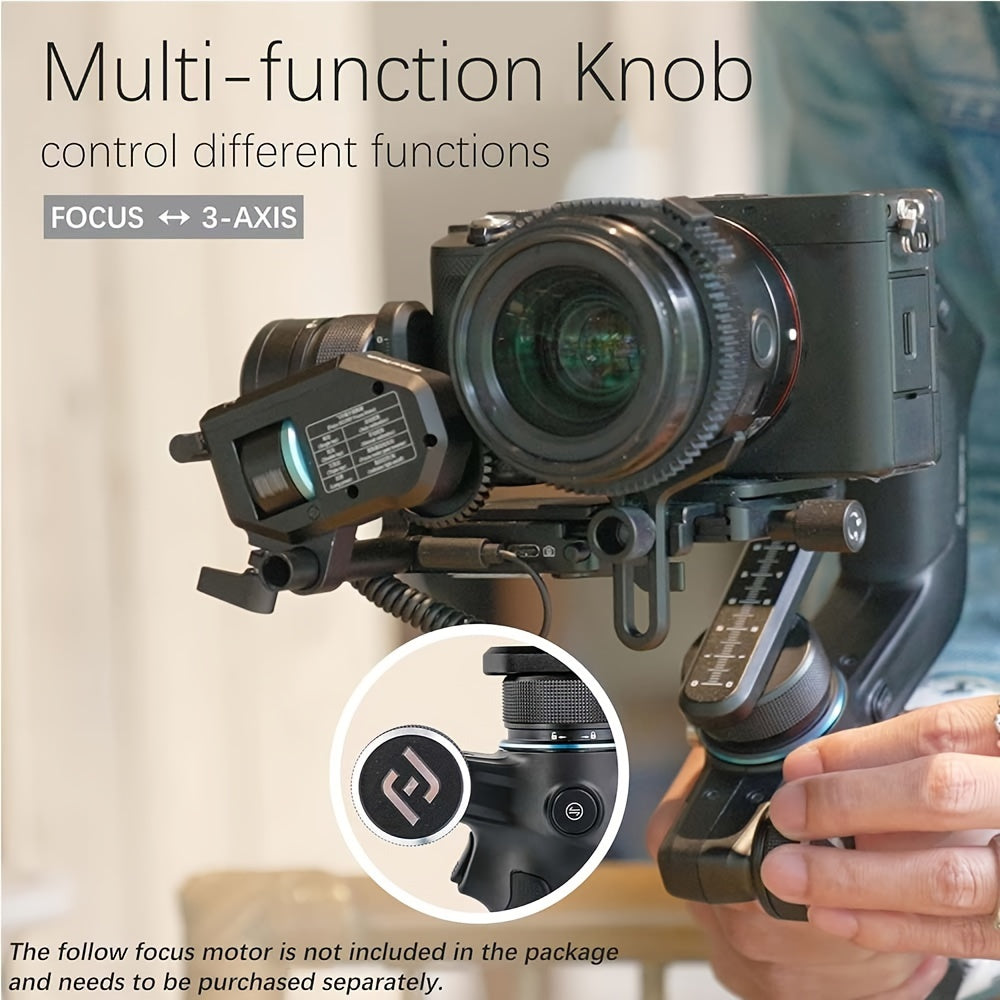 Mini 3-Axis Gimbal Stabilizer for Mirrorless Cameras Action Cameras Smartphones Up to 1.18KG