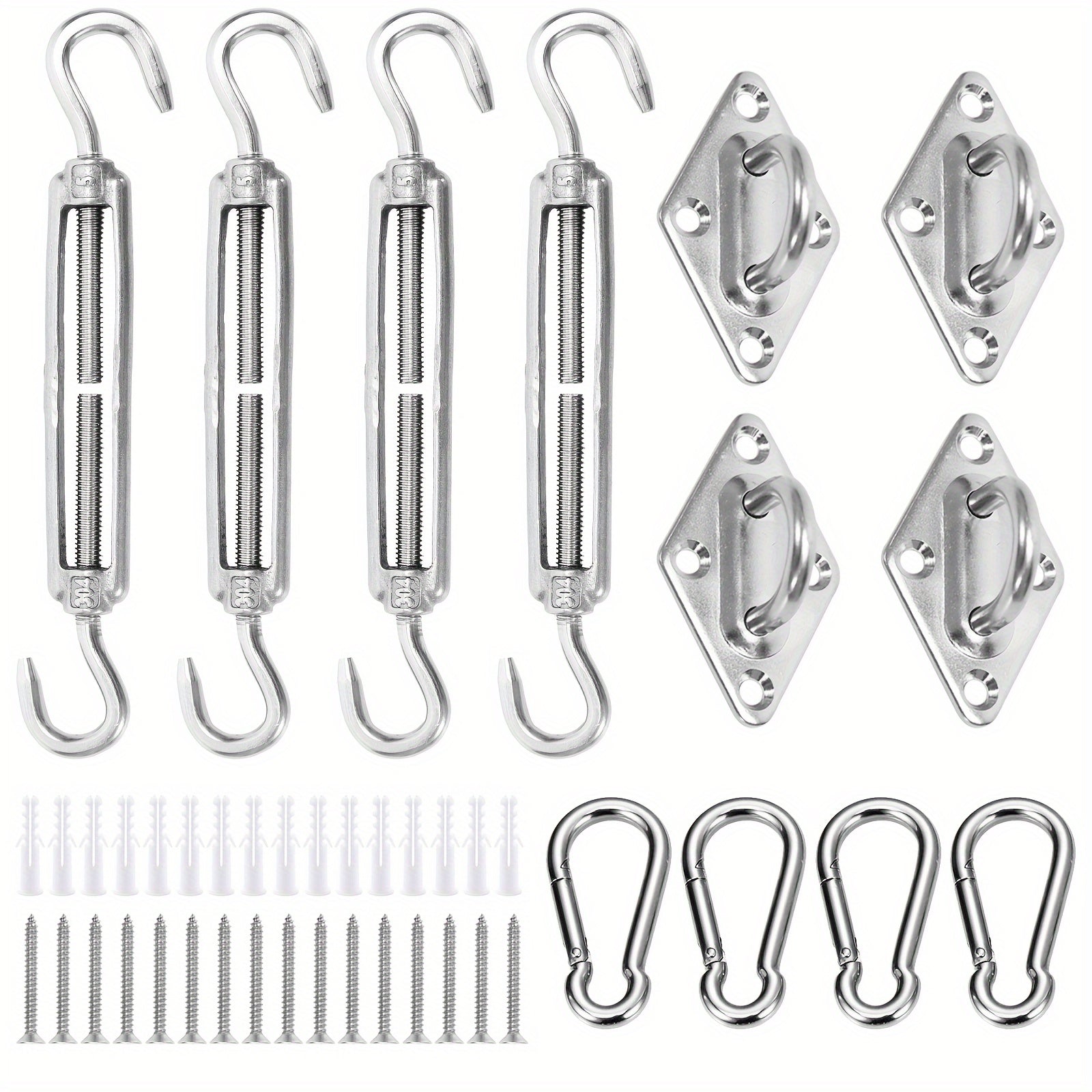 Kit de hardware de acero inoxidable de alta resistencia para la fijación de toldos en jardines