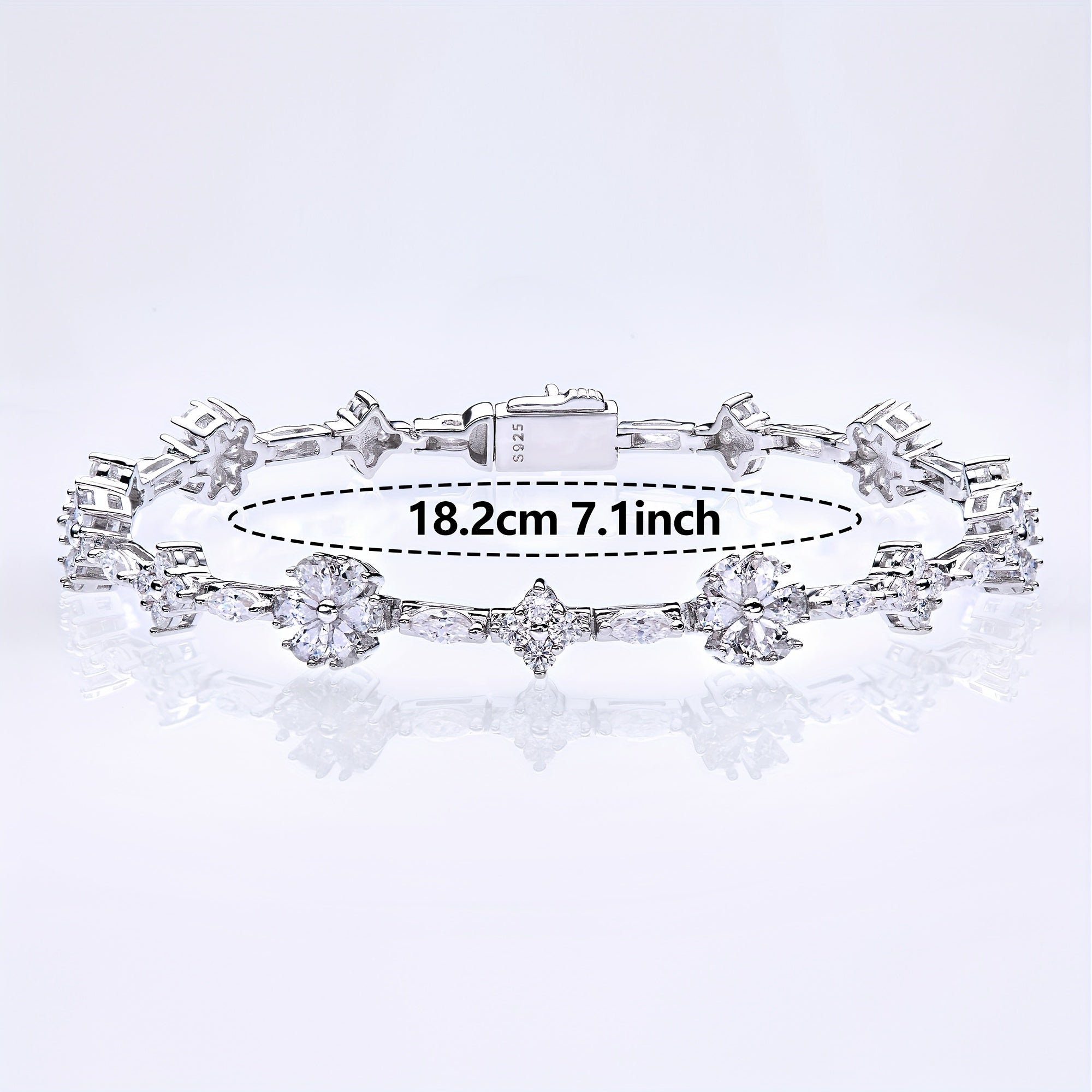 Браслет из стерлингового серебра с муассанитом, камень рождения октября, покрытие белым золотом, элегантное украшение