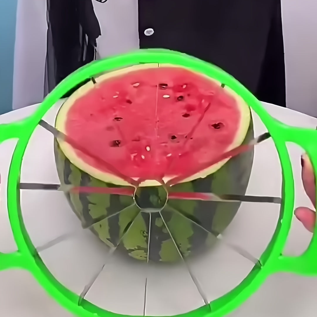 Stainless Steel Watermelon Slicer with Non-Slip Handle for Kitchen Use