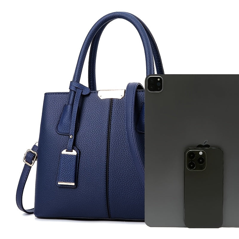 Черная кожаная сумка с съемным ремнем и застежкой-молнией для повседневного использования