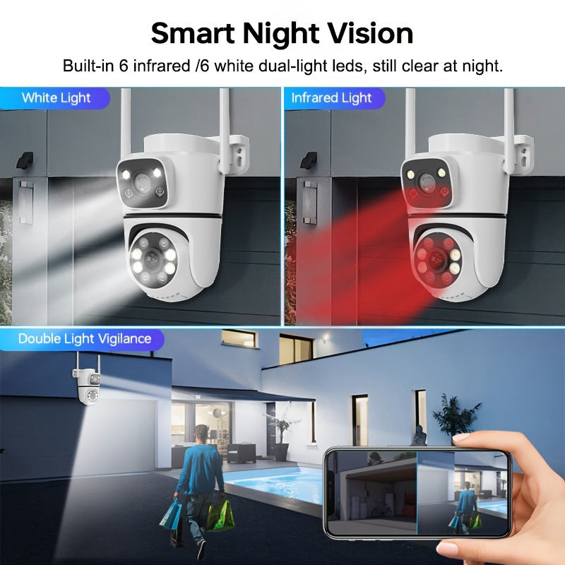 4MP Wireless Security Camera with AI Smart Alert Night Vision Two-Way Audio 1080p