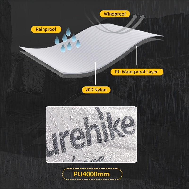 Tienda de campaña impermeable para 2 personas, para todas las estaciones, de poliéster gris