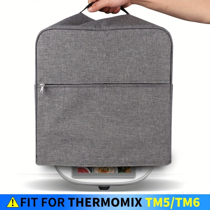 Thickened Waterproof Dust Cover for Thermomix TM5 TM6 with Storage Pockets