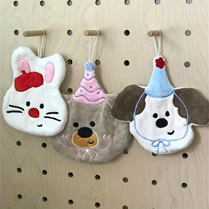 Yumshoq koral fliysli qo'l sochiq, qiziqarli multfilm dizayni bilan, yuqori singdiruvchi polyester material, ajoyib Rojdestvo sovg'asi.