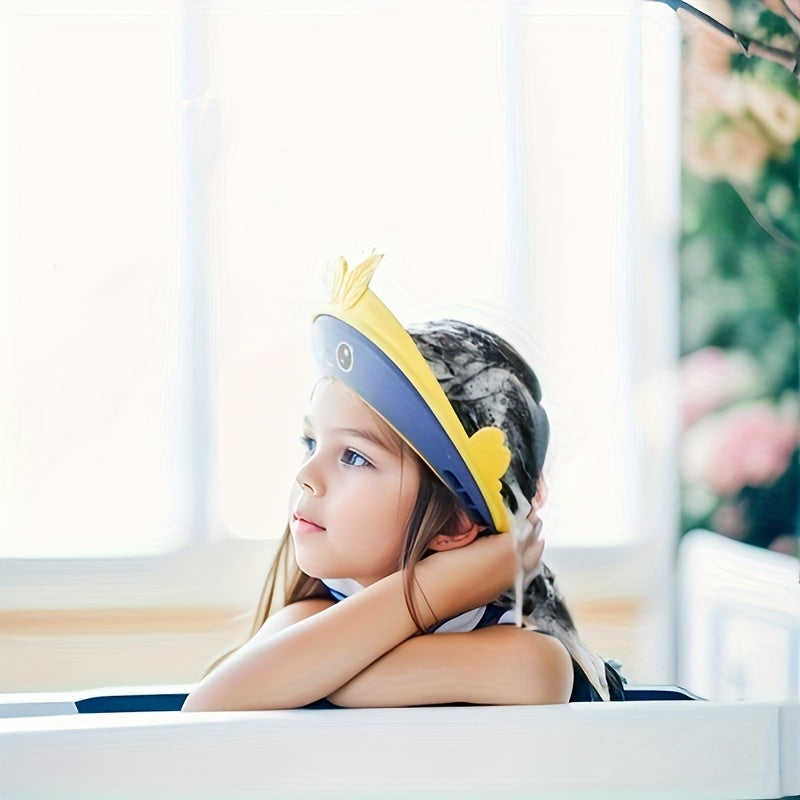 Детский водонепроницаемый шапочка для душа с регулируемыми TPE-накладками на уши для детей