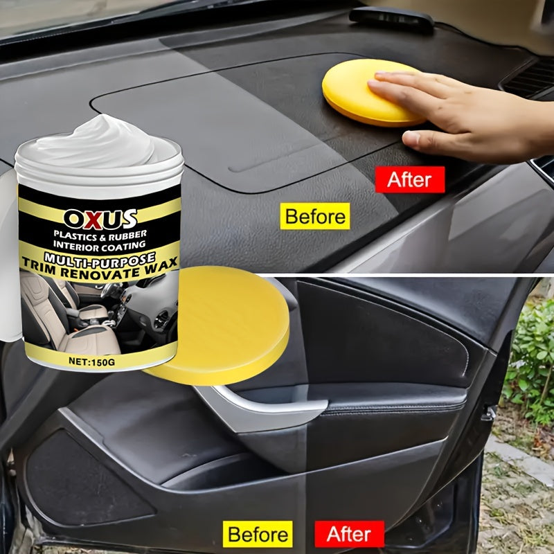 Крем для ухода за интерьером для пластика и кожи черный 150 г