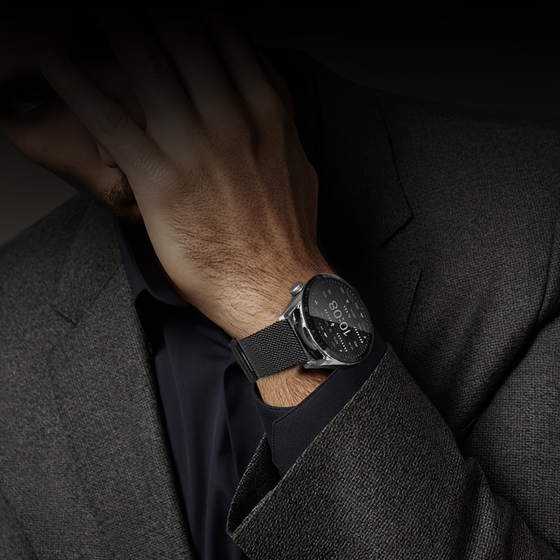 Stainless Steel Watch Band for Galaxy Watch 5/4/3 41mm Soft Loop Magnetic Mesh Strap