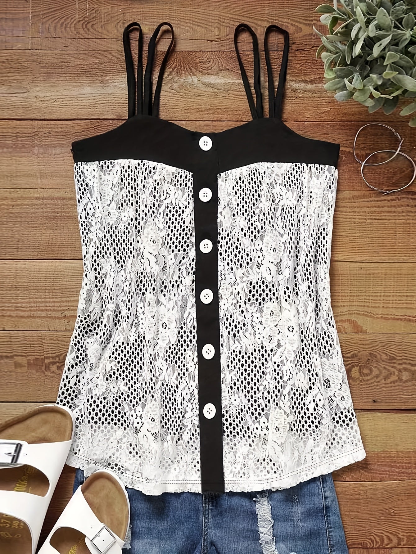 Женская майка с кружевной отделкой и без рукавов, без спинки, черная и белая