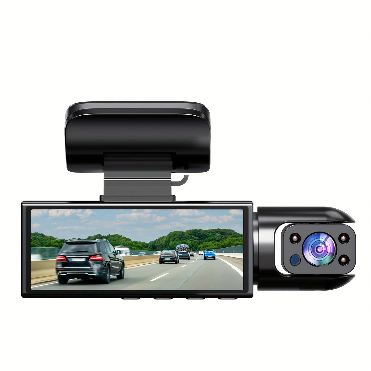 Dual Camera Car Dash Cam 1080P Night Vision Loop Recording Wide Angle 8.03cm IPS Screen