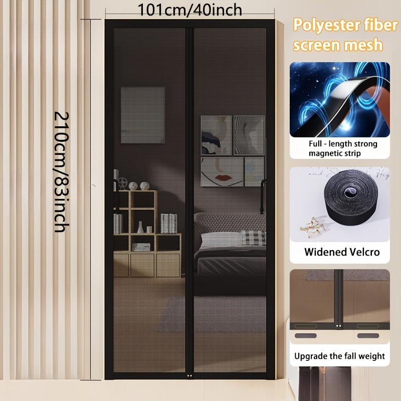 Магнитная экранная дверь, прочная сетка, барьер от насекомых, установка без рук