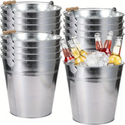 Heavy Duty Stainless Steel Bucket 25.4cm Galvanized Gold for Parties Weddings