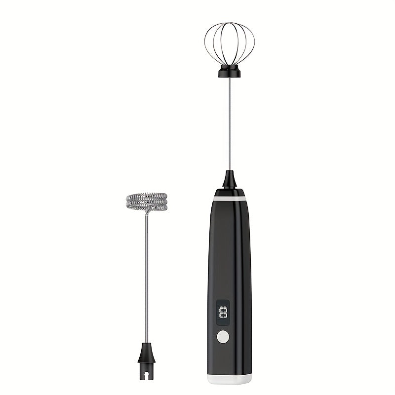 Electric Handheld Mixer with Digital Display 3-Speed Whisk for Eggs and Cream