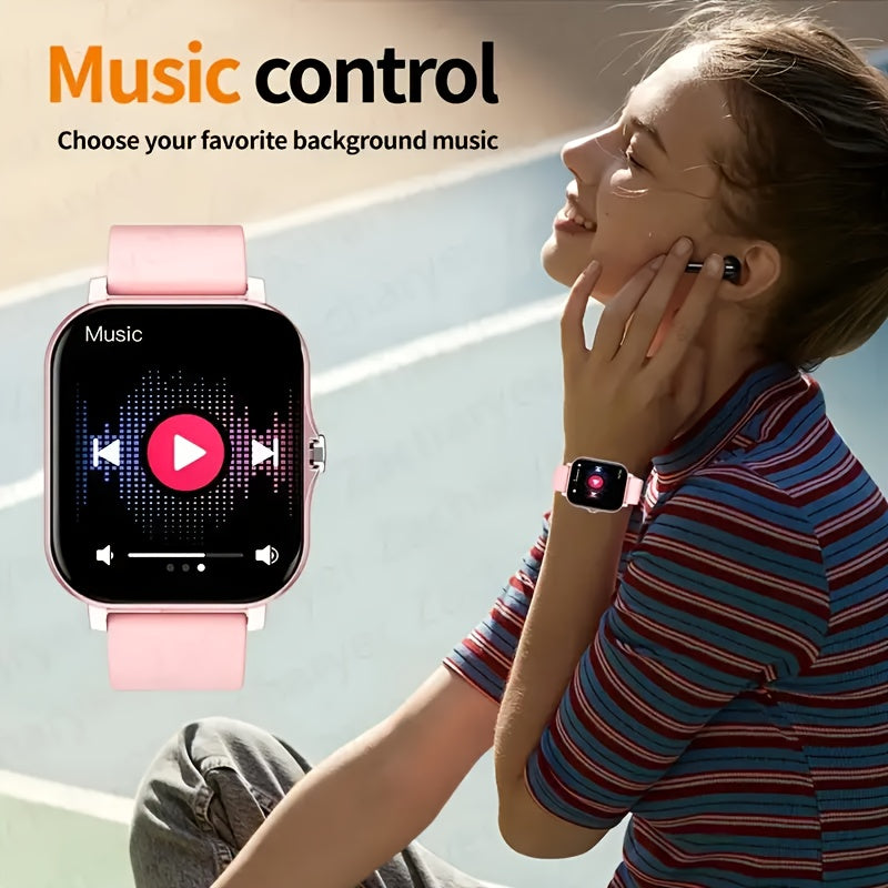 1.83-Inch Outdoor Fitness Smartwatch with Calling Messaging Music Control and Health Tracking