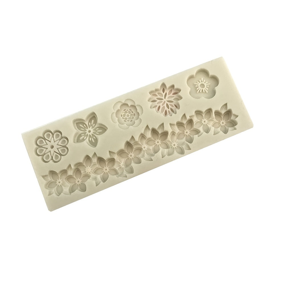 Flower-Shaped Fondant Silicone Mold 5.71 Inches for Cake Decorating