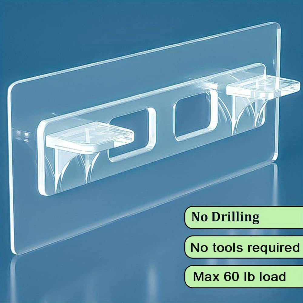 10 Contemporary Plastic Wall Mount Utility Hooks Self-Adhesive for Closets and Showcases