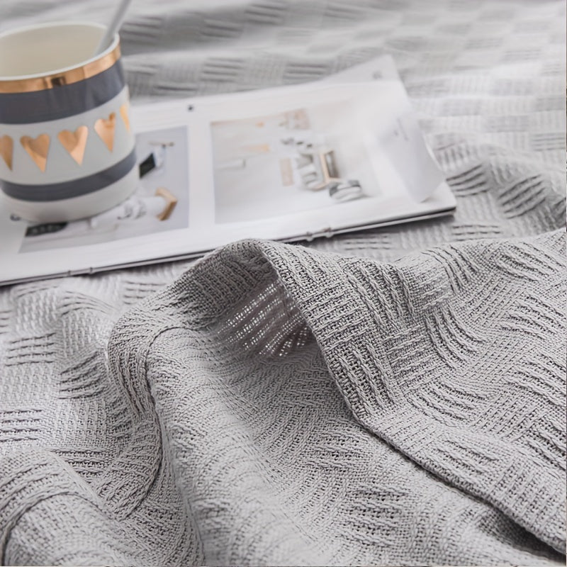 Cotton Blanket Soft Warm All-Season for Sofa, Office, Camping