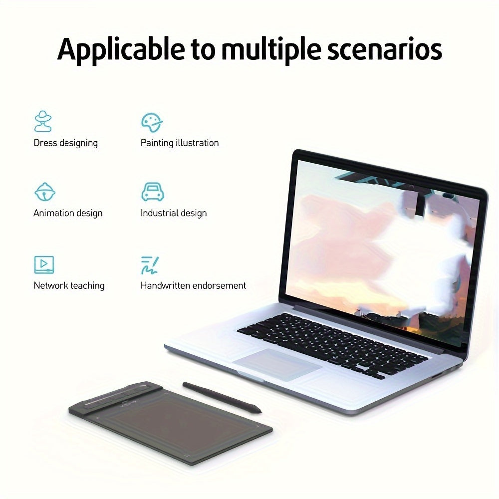 Drawing Tablet with 8192 Pressure Levels, 5080 LPI Resolution, No Battery, USB Compatible