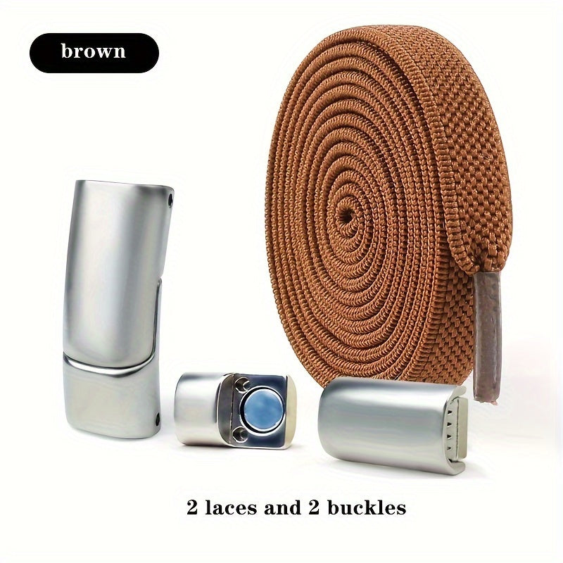 Unisex Mesh Elastic No-Tie Shoelaces 8mm with Magnetic Buckle