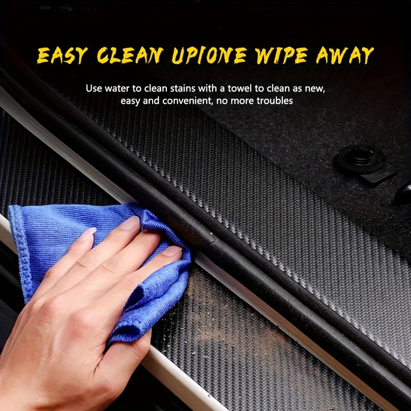 Car Trunk Impact Protection Sticker Carbon Fiber Scratch-Resistant Auto Accessory