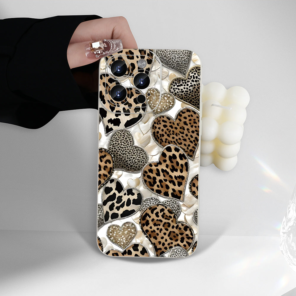 Leopard Print TPU Phone Case for iPhone 7-16 Plus Pro Max Stylish Protective Cover