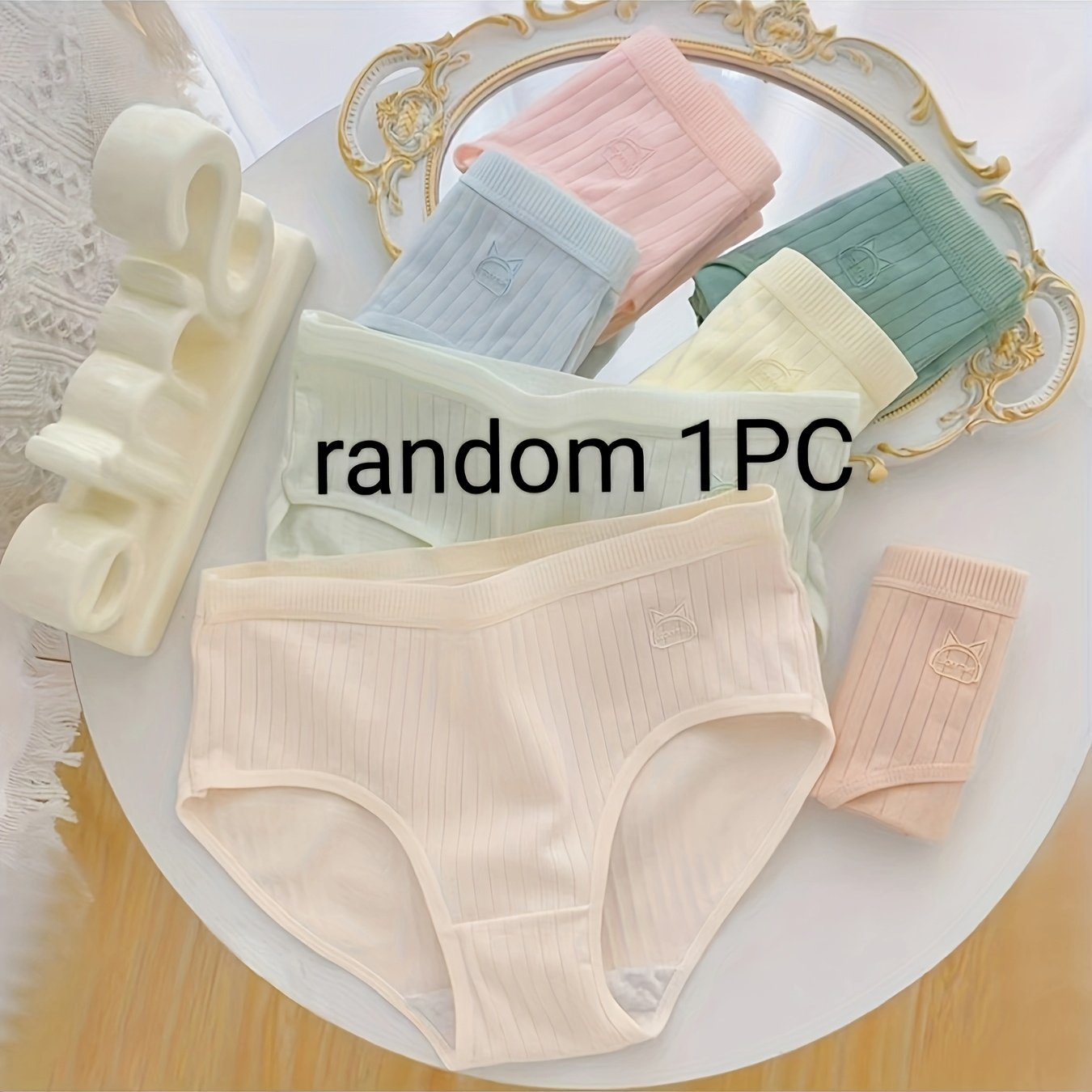 Girls Cotton Underwear 7 Pack Mid Rise Briefs for Teen Girls with Cartoon Patterns