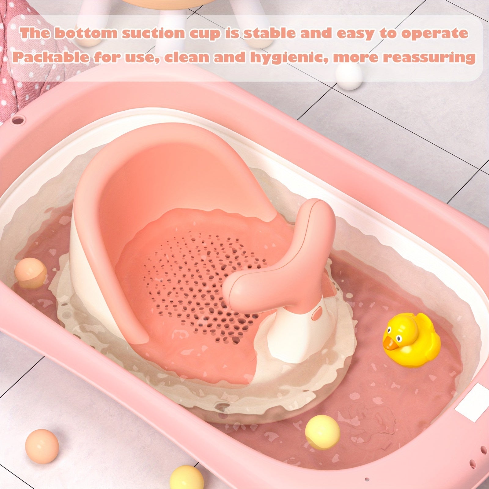 Baby Bath Seat for Toddlers 6 Months Plus Non-Slip Silicone Bathtub Chair