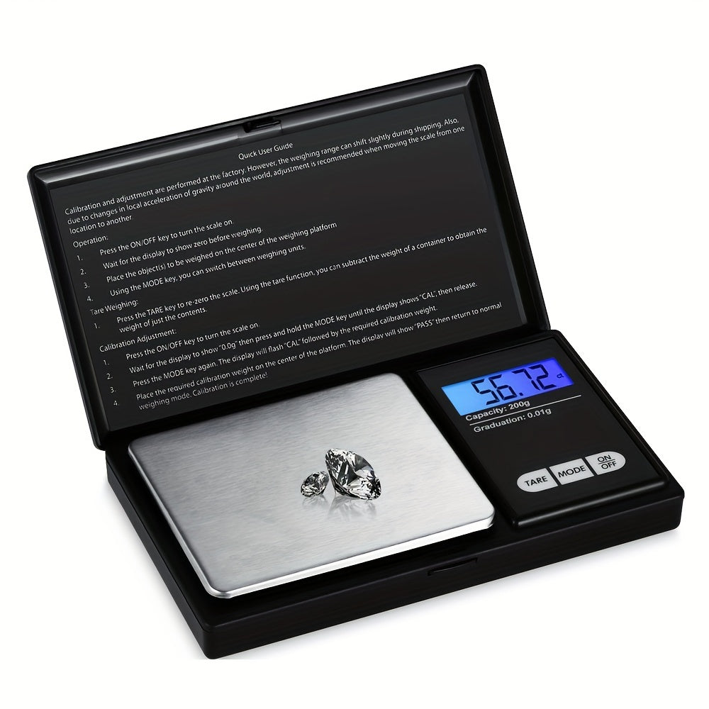 Digital Pocket Scale for Jewelry Gold Kitchen Use 0.01g Accuracy