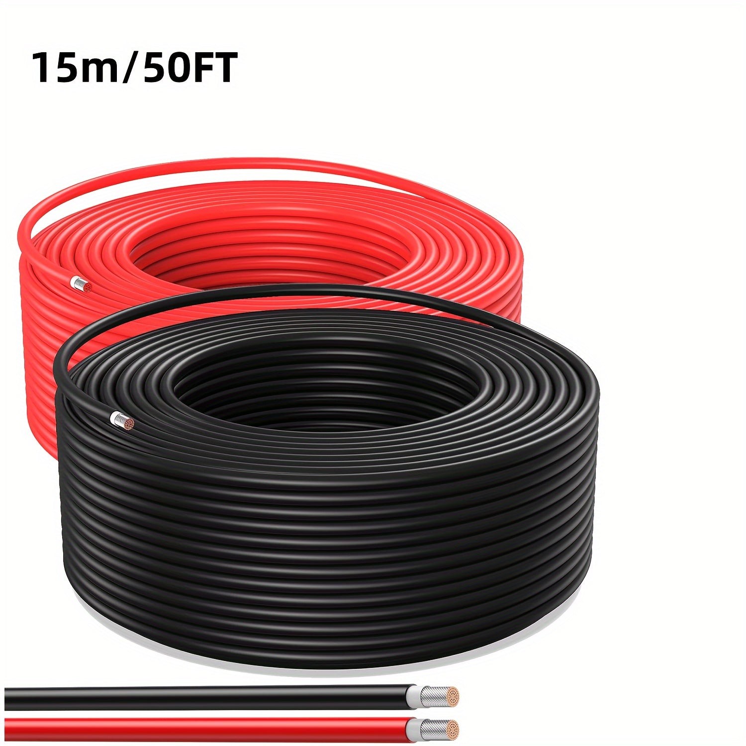 Расширительный кабель для солнечной панели красный черный 12AWG водонепроницаемый аккумуляторный