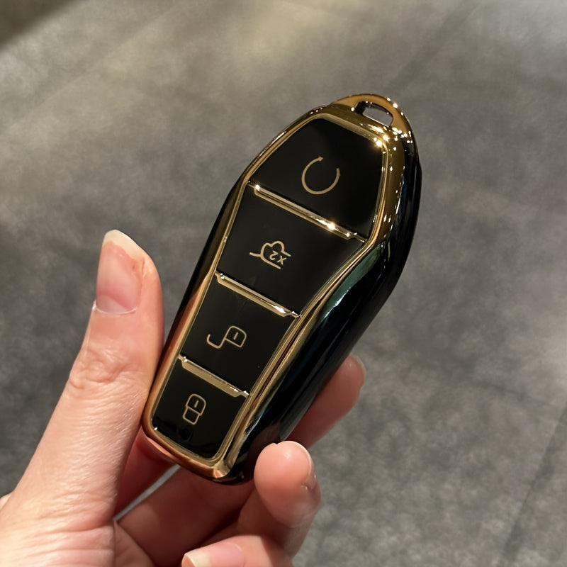 Auto Key Fob Cover Case TPU Protective Shell for EV Remote Control Blue