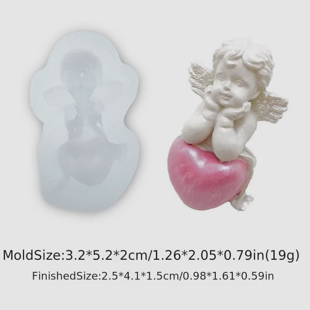 Cupid and Angel Silicone Fondant Mold for Cake Decorations and Chocolate Molding